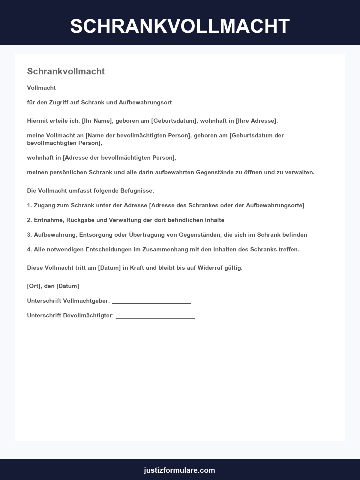 Schrankvollmacht